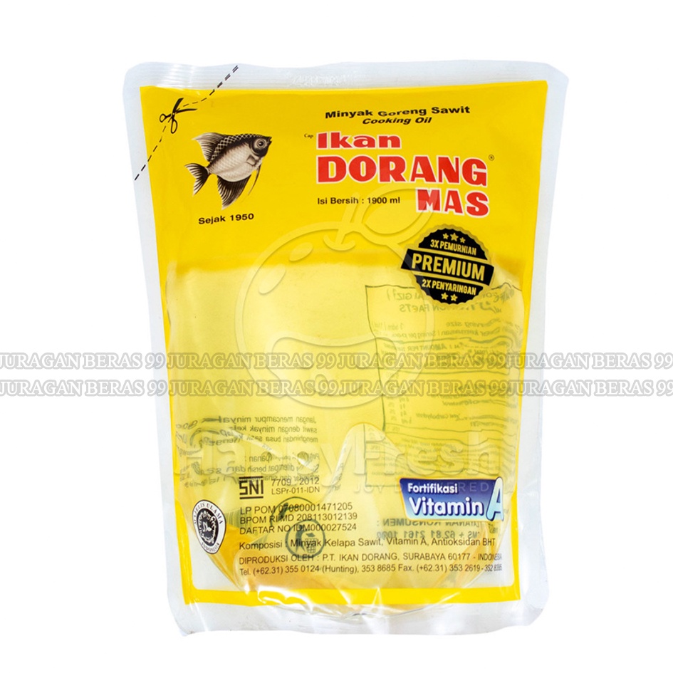 

Minyak Goreng Ikan Dorang Mas 1900ml