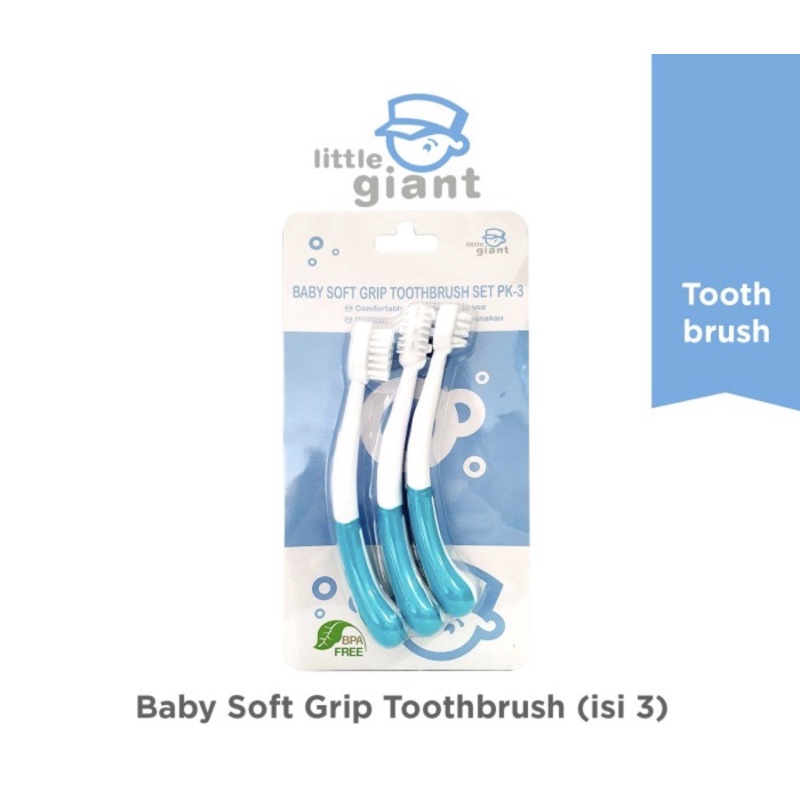 Little Giant Baby Soft Grip Toothbrush Set | Sikat Gigi Bayi