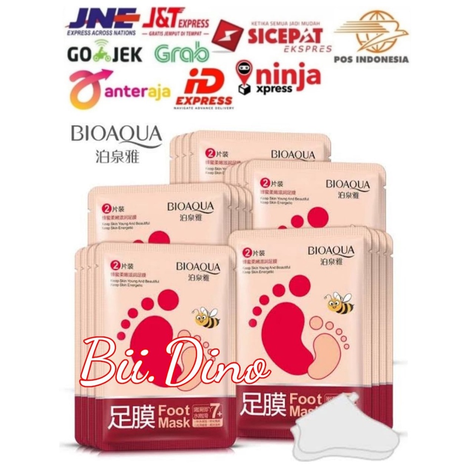 Masker Kaki Bioaqua Tumit Pecah Sel Kulit Mati Honey Soft Exfoliating and Moisturizing Foot Mask