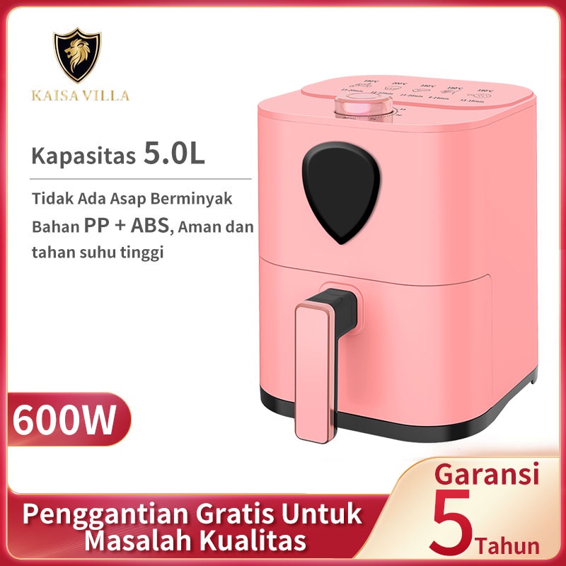 Kaisa Villa Air Fryer Low Watt 5L 650W Pink