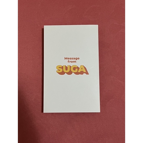 [OFFICIAL] Message Card BTS Suga Yoongi Butter Cream Version