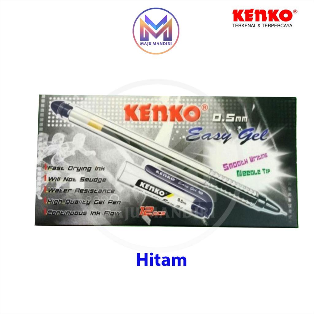 

RK Pen Gel Kenko Easy Gel Pulpen Tinta Cair 0.5 mm / Gelpen 05 mm Hitam