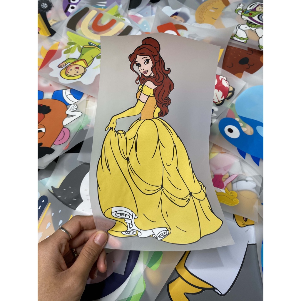 SABLON SETRIKA SABLON DTF PRINTING TEMA KARTUN DISNEY PRINCESS