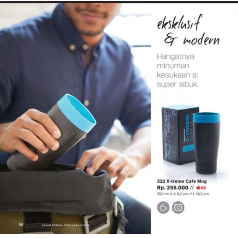 X treme cafe mug tupperware / tempat minum tahan panas / dingin