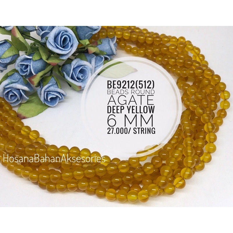 Batu Alam/Batu Agate/Manik manik/Batu 6MM