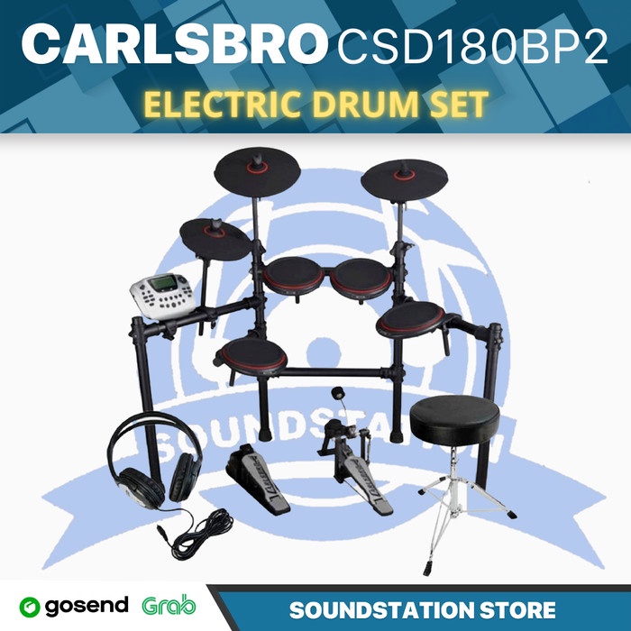 Jual CARLSBRO CSD180BP2 ELECTRIC DRUM DRUM ELEKTRIK + KURSI