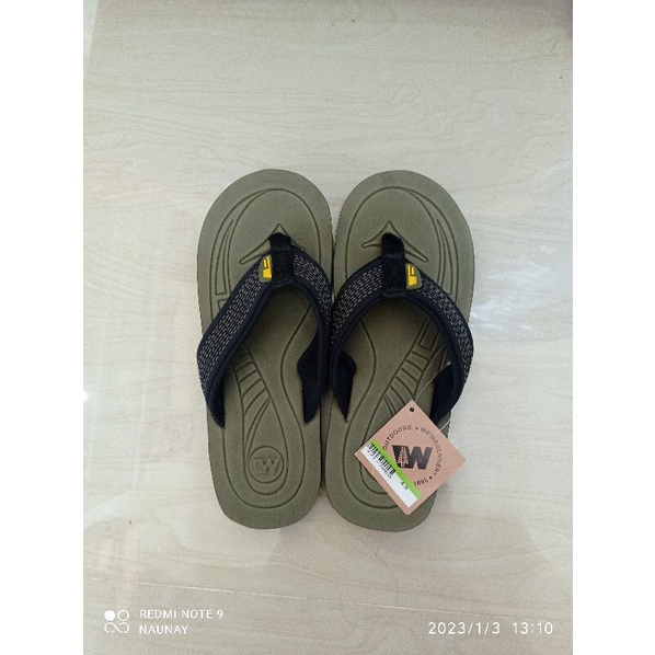 Sendal jepit gunung anak BATA Hijau botol