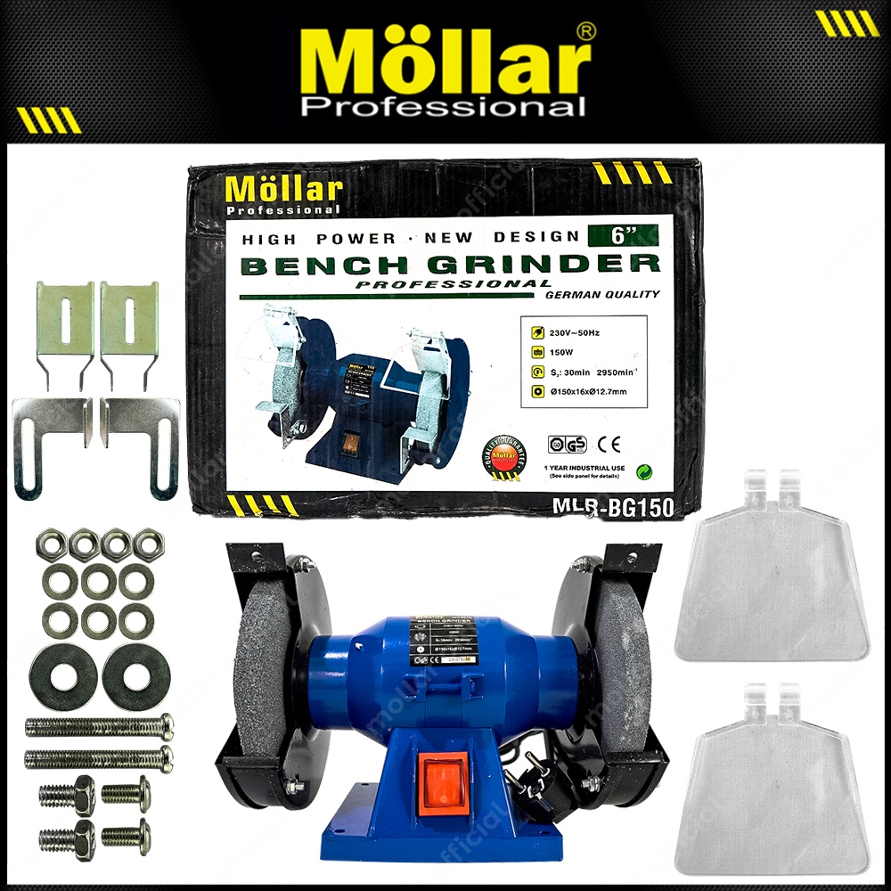 MOLLAR BG150 Mesin Gerinda Duduk 6" 150 Watt