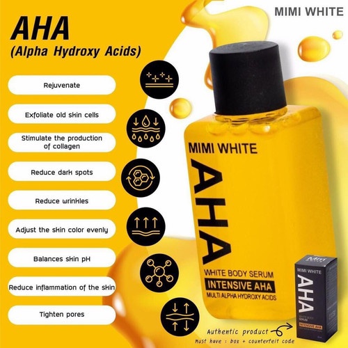 id_Mimi AHA body serum original BPOM / Mimi white aha body serum ori / mimi AHA ori 30ml/ mimi white