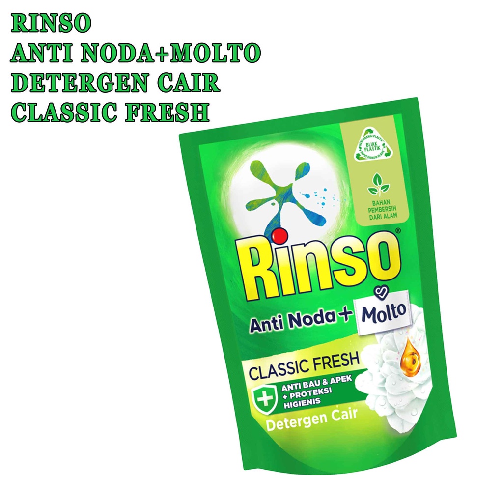 Rinso Deterjen Cair* Classic Fresh 750ml* Deterjen Cair* Molto