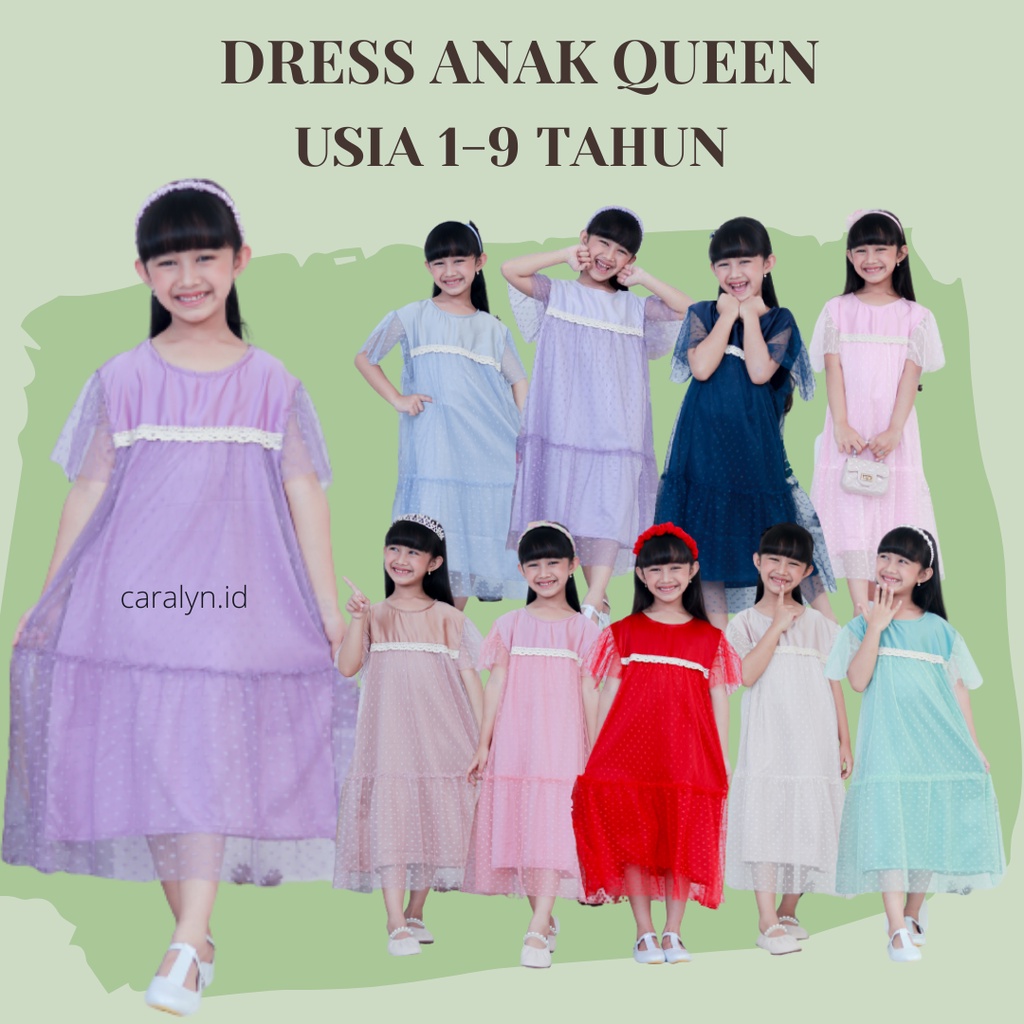 DRESS BRUKAT ANAK KONDANGAN  PEREMPUAN QUEEN