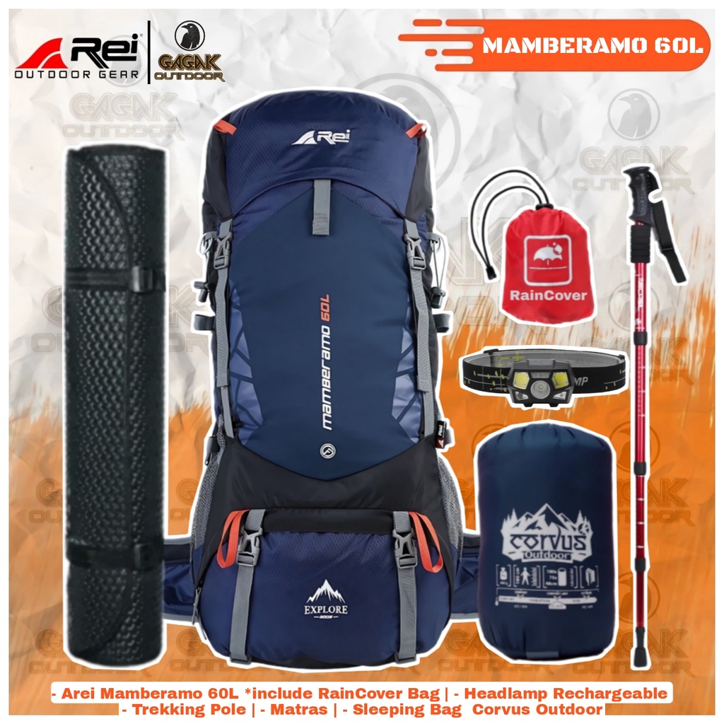 Jual Tas Gunung Tas Carrier Arei Outdoorgear Mamberamo 60l