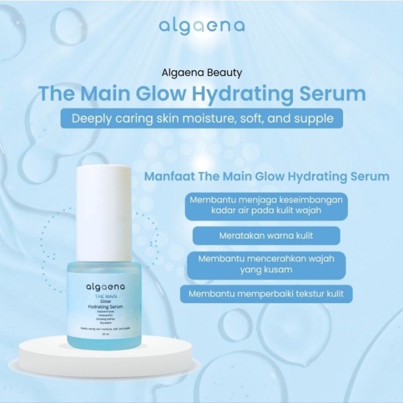 Jual serum muka glowing Algaena The Main Glow Hydrating Serum | Shopee