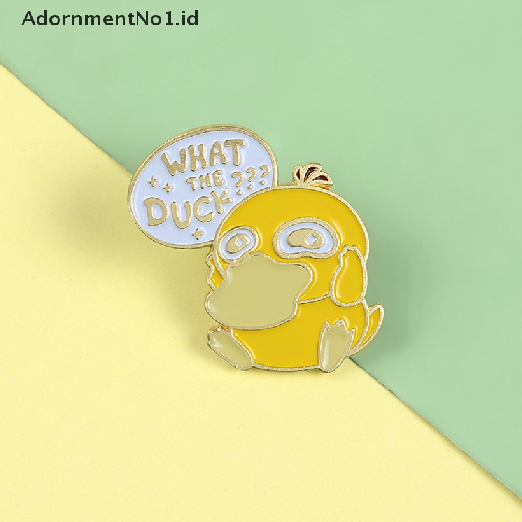 [AdornmentNo1] Bros Bebek Kuning Kecil Hewan Lucu What The Duck Cartoon Pin Enamel Brooch [ID]