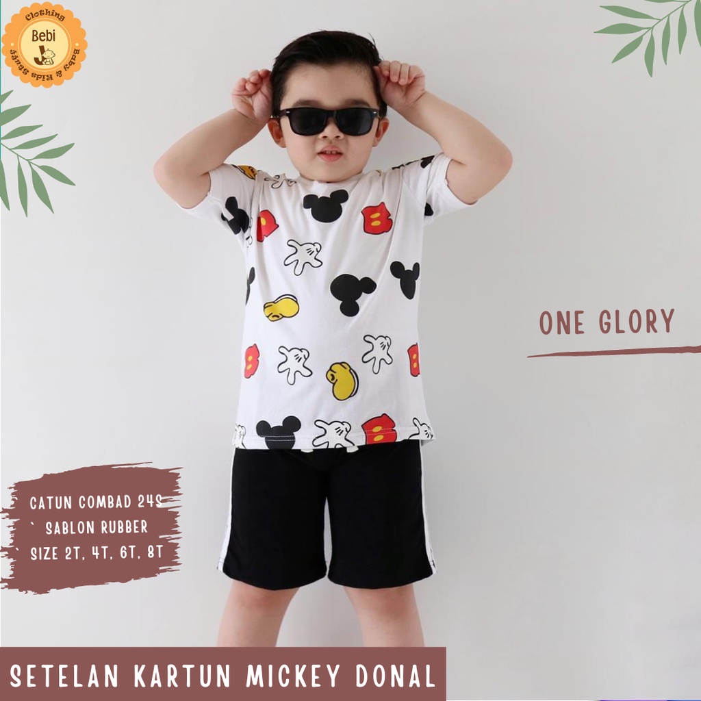 SETELAN ANAK LAKI LAKI MOTIF MICKEY DONAL SERIES SZ 2-8TH