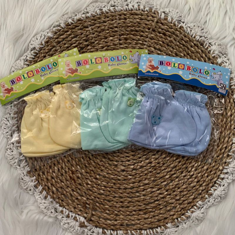 3 pasang Sarung tangan kaki bayi polos Sartaki bayi STK