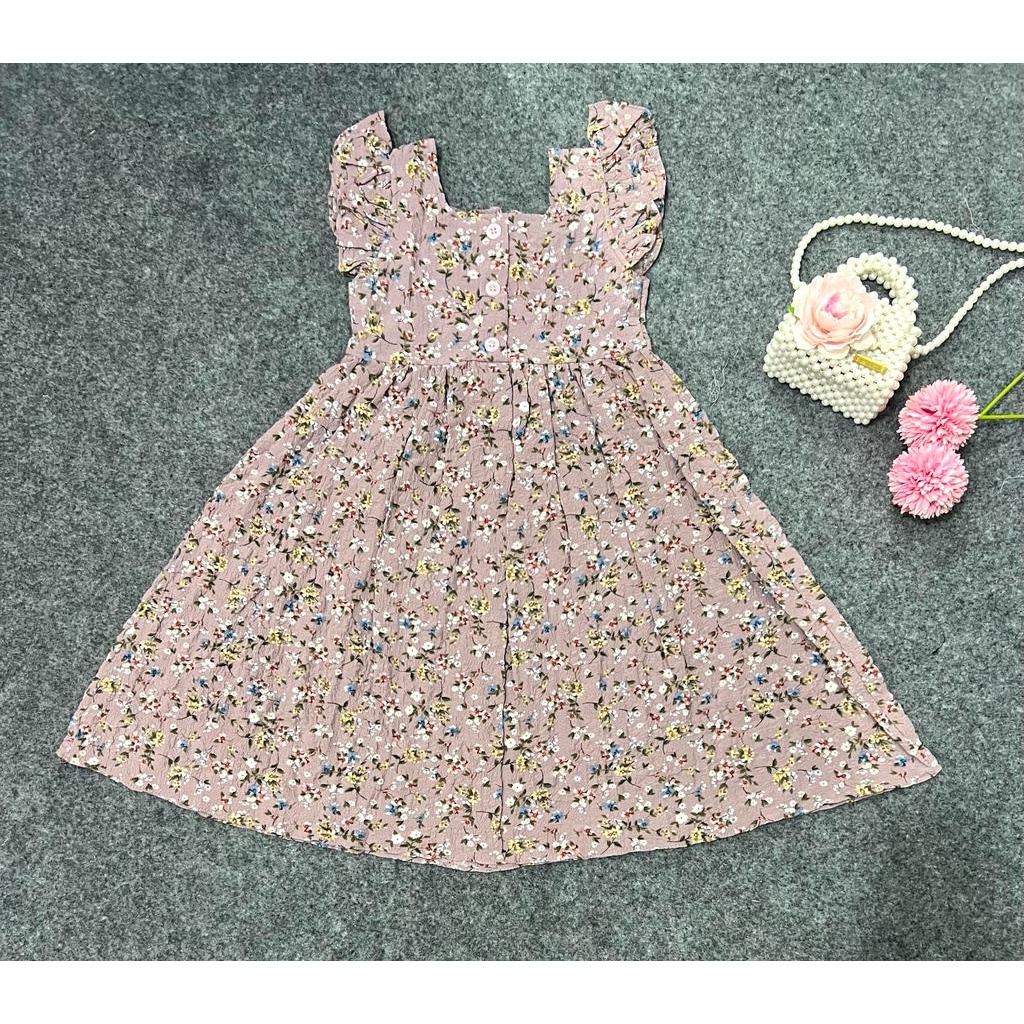 Jimmedy.id - Dress Anak Perempuan Imut Bunga Cantik Bahan Crincle Premium Untuk Umur 3 - 7 Tahun