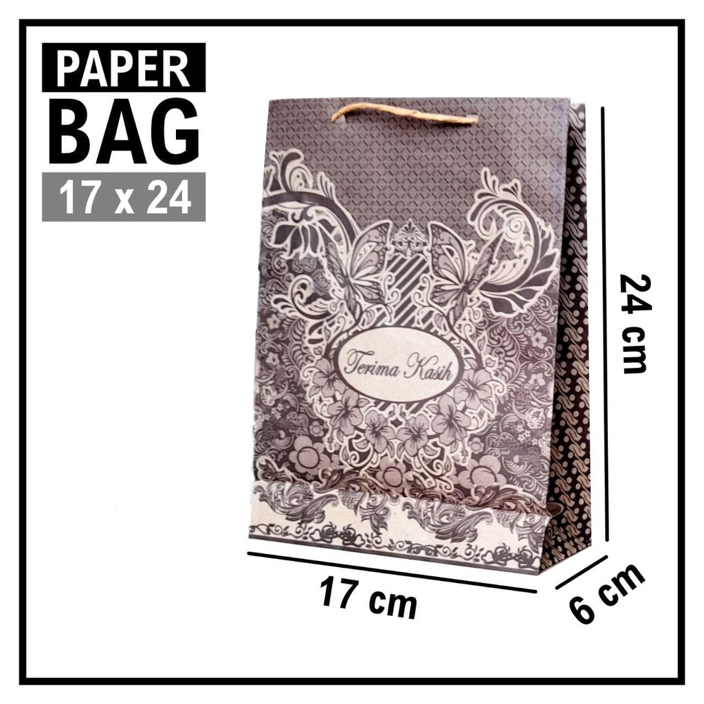 

PaperBag Batik - Kraft - 17cm x 6cm x 24cm