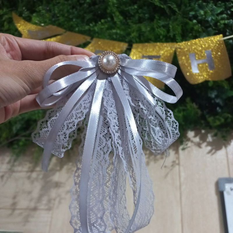 Pita Hias korean ribbon brooch aplikasi dekorasi