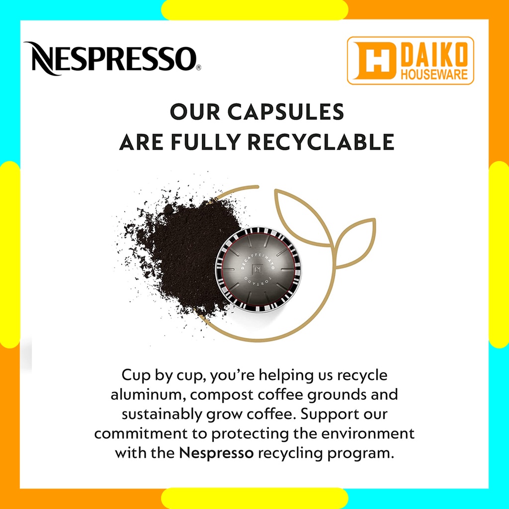 Capsule Nespresso Vertuo Altissio Decaffeinato - Medium Roast Espresso Coffee