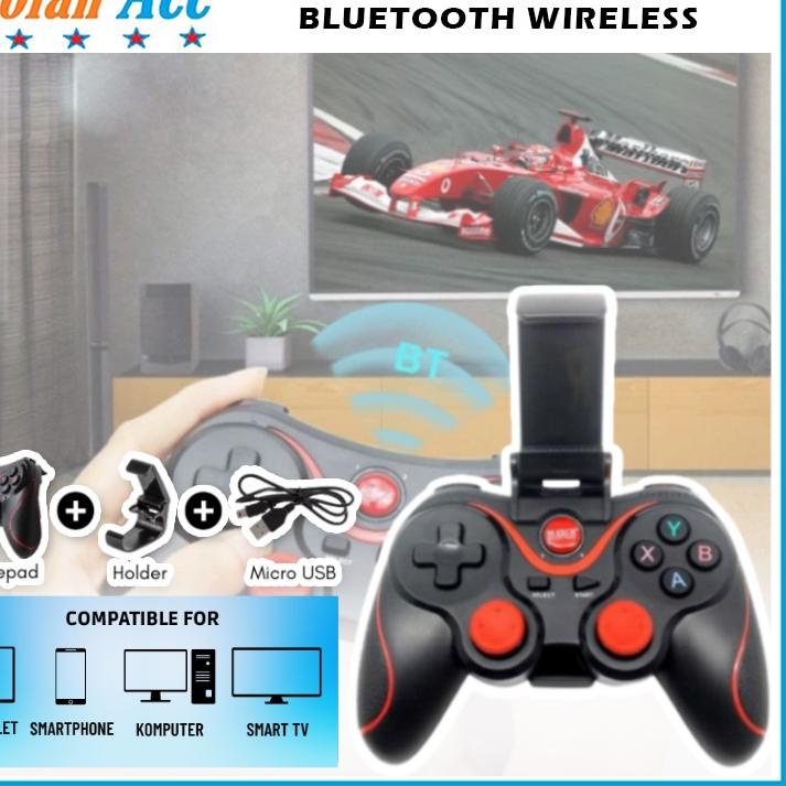 Jual DNL793 Gamepad X3 Bluetooth Wireless Controller Plus Holder Hp
