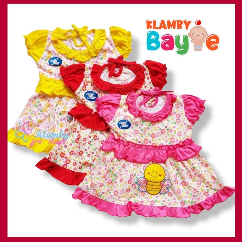 PLANET KIDZ Dress Rok Bayi 0 - 6 Bulan Motif Bunga Flower / Baju Bayi Perempuan Murah Bagus Lucu