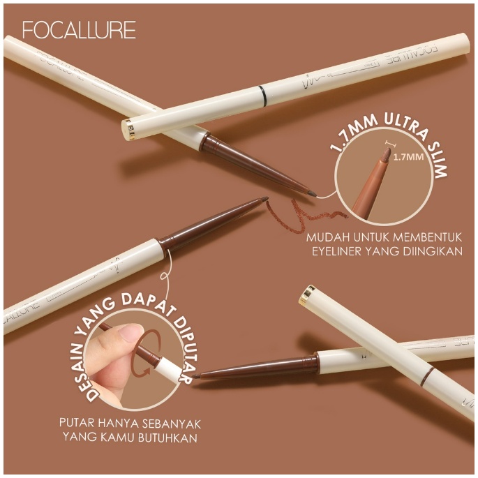 FOCALLURE #ConfidenceHalo Eyeliner Gel pencil-Tahan air Eyeliner | Focallure