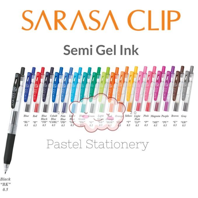 

[YCK] Pulpen Gel Warna Sarasa Clip Zebra 0.5mm - Bolpen Gel Pen Color 0,5 mm 54