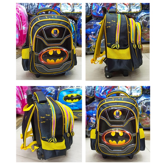 PROMO TERBAIK Tas Trolley Premium Tas Anak Sekolah Laki Laki TK Import Motif Timbul 3 Resleting ( BTK - GOGO - DUET - MITE - ALU OSH COOL ) TAS DORONG 13inch dan 14inch SEDANG