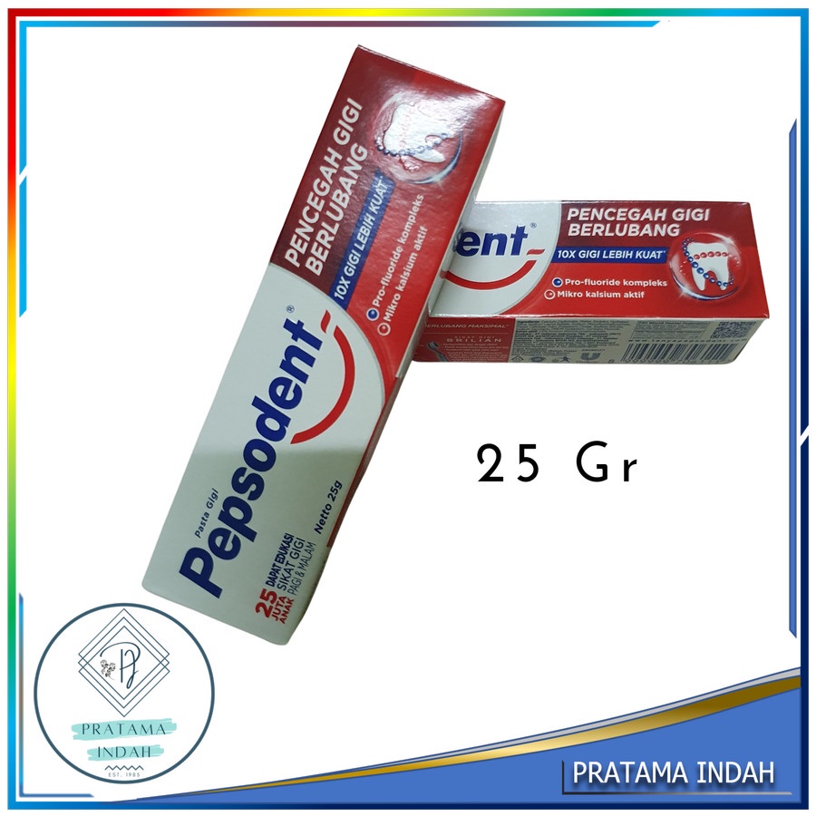 Jual PEPSODENT PENCEGAH GIGI BERLUBANG 25 GRAM /PASTA GIGI (GROSIR