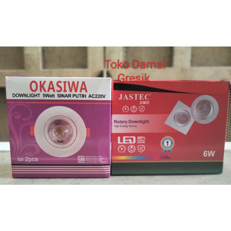 Downlight Led COB inbow 5w / 6w bisa rotary/gerak. 220v. Led panel inbow tanam plavon