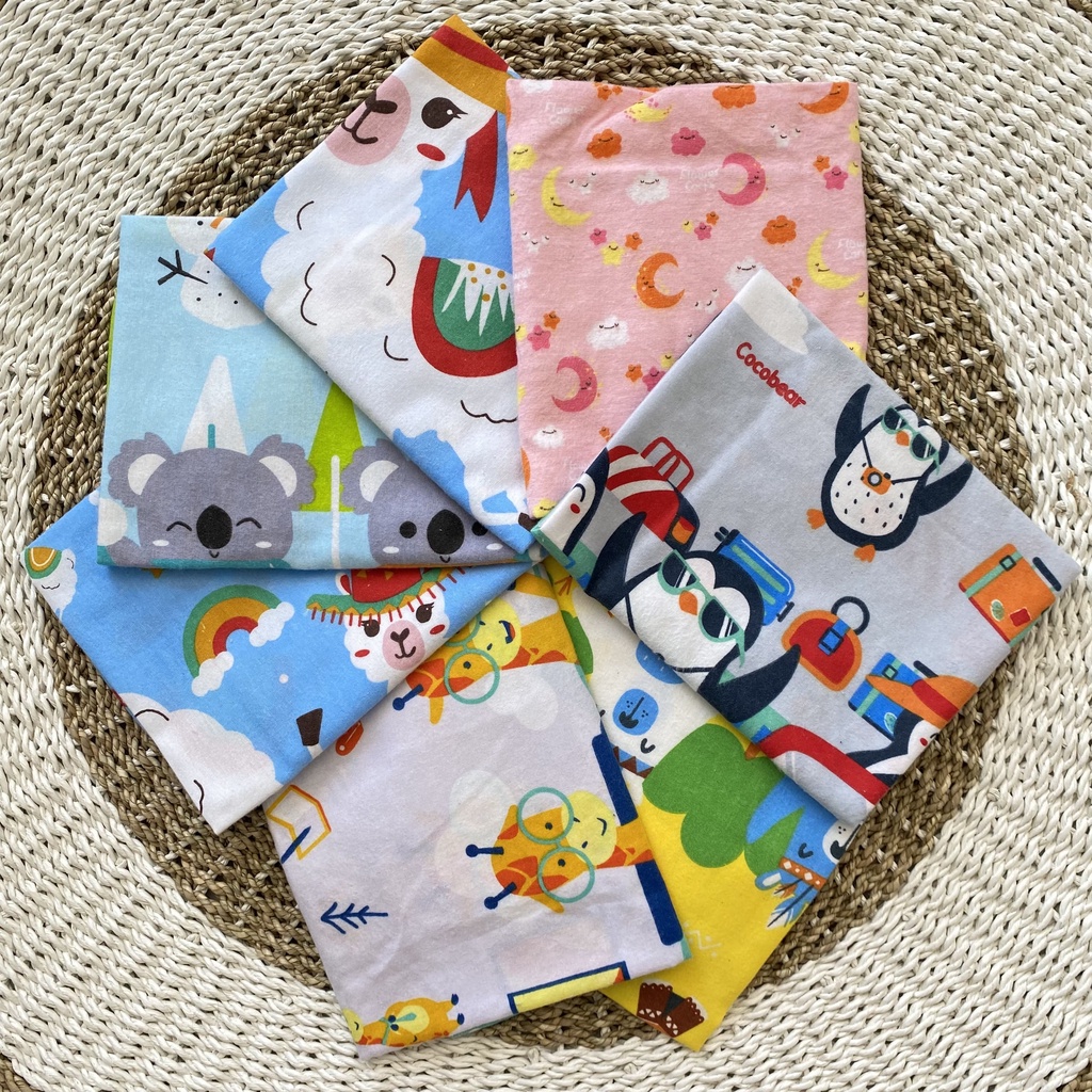 3Pcs Bedong Bayi CocoBear Set Jumbo Girl Boy Bedongan Flanel Premium