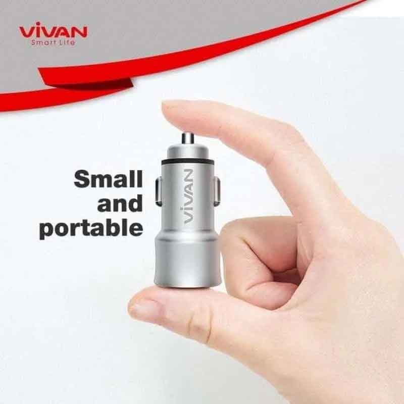 Vivan/ Car Charger/ CCD2/ Fast Charging 3.4A+2 USB+ LCD