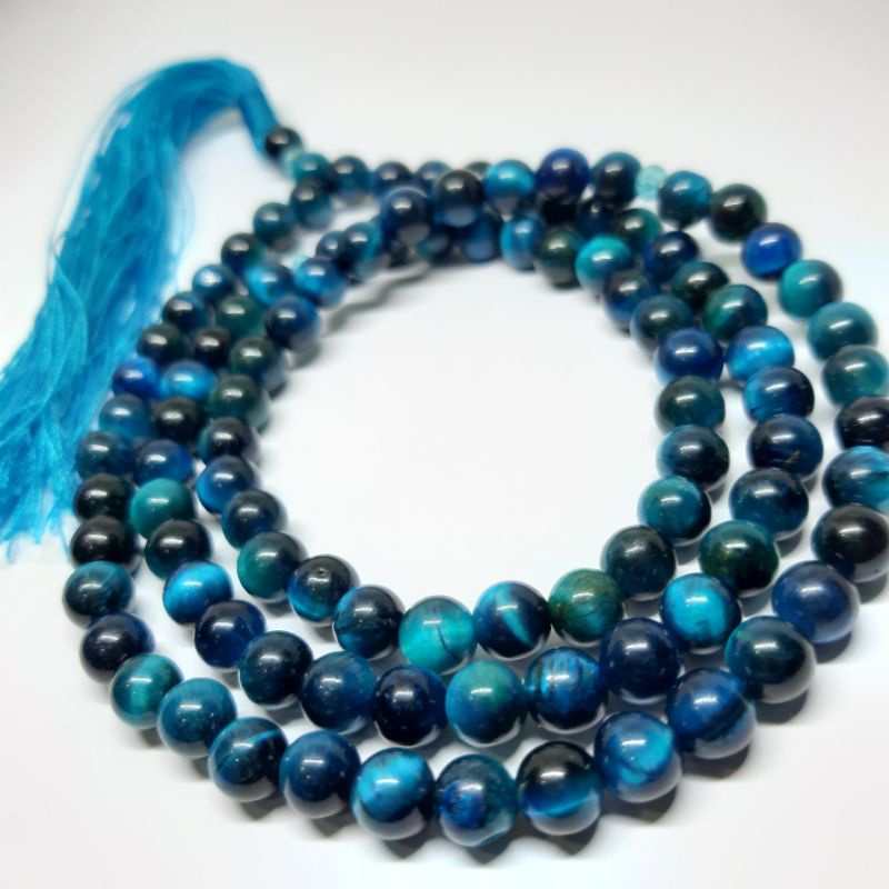 TASBIH TIGER EYE BLUE 6MM 99BUTIR ORIGINAL