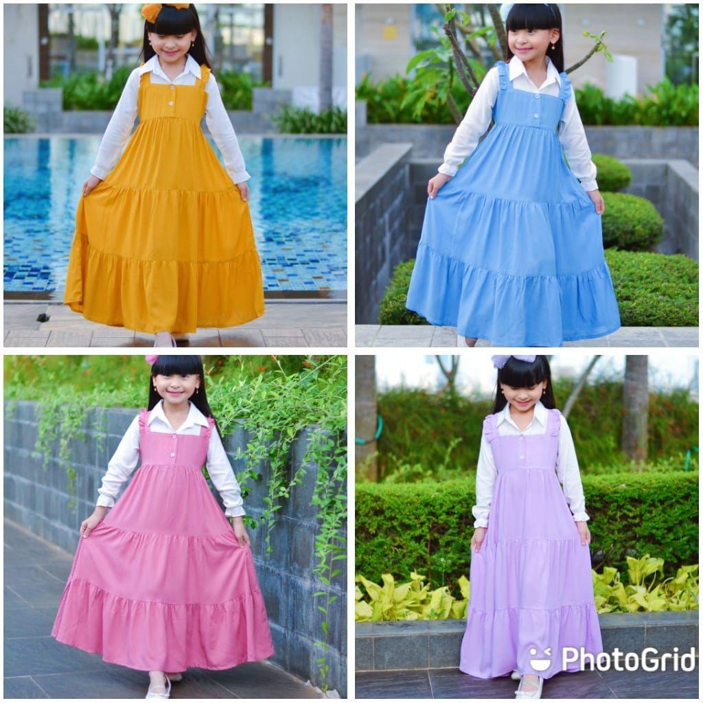 BAJU LEBARAN GAMIS ALIZA ANAK GAMIS ANAK PEREMPUAN DRESS KEMEJA ANAK PEREMPUAN KATUN RAYON 1-8 TAHUN
