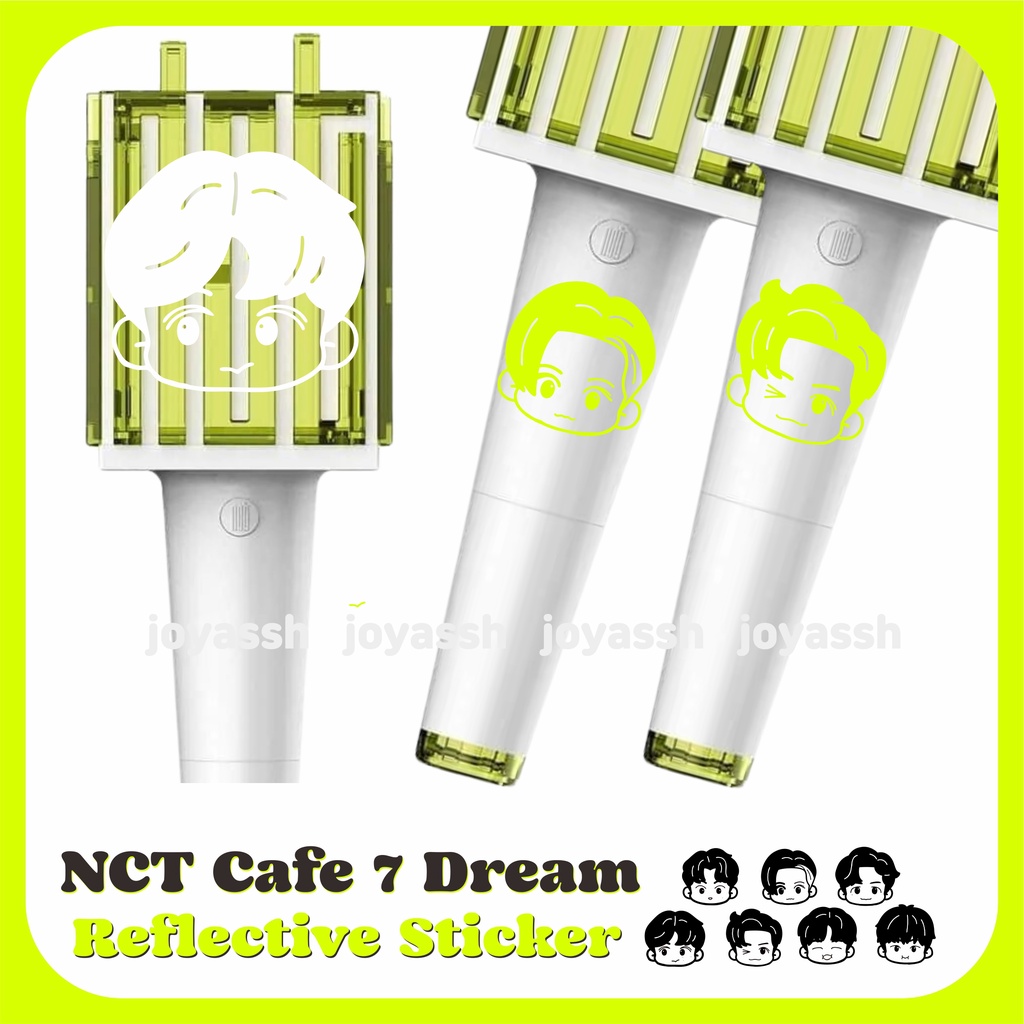 N C T CAFE 7 DREAM LIGHSTICK STICKER REFLECTIVE / STIKER HOLOGRAM N C T