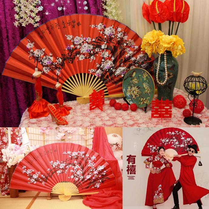 Kipas Kertas Jumbo Dekorasi Imlek Murah Kipas Hiasan Dinding Besar
