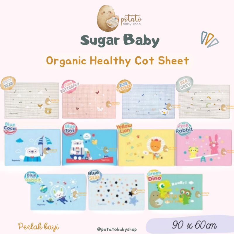 Sugar Baby - Organic Cot Sheet Perlak Karet Bayi