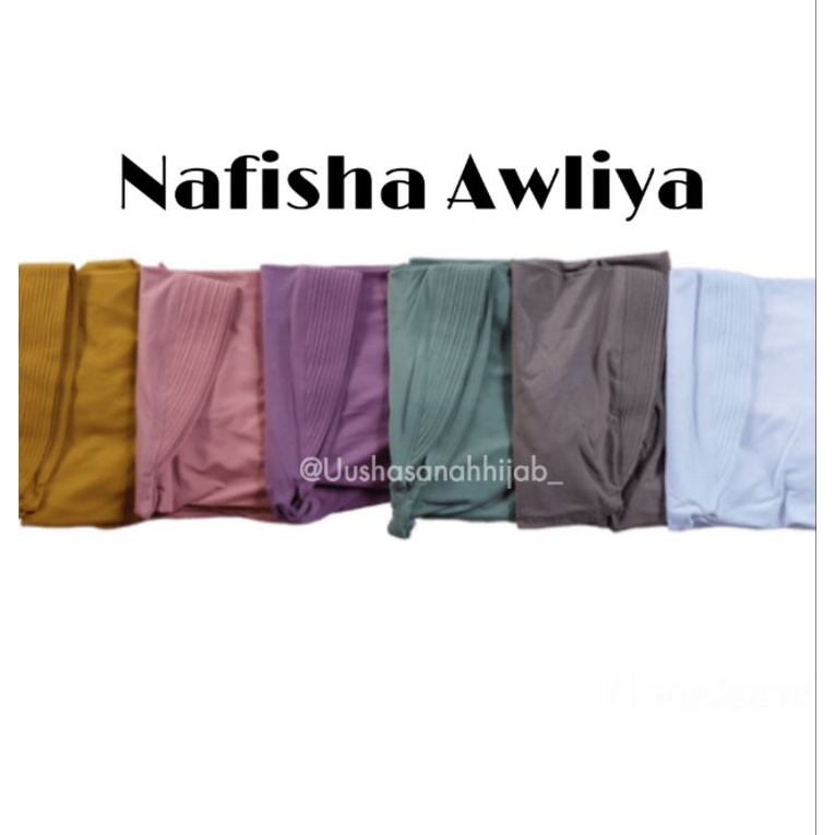 (Ori Nafisha) AWLIYA •jilbab instan jersey super•jilbab instan pet tali rempel