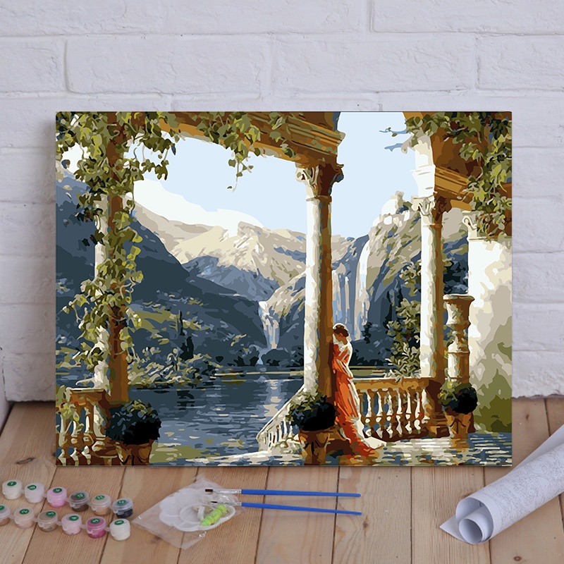 

【40x50】tanpa bingkai kit lukisan diy tanpa bingkai kit lukisan diy CANVAS PAINTDigital Oil Paintinglukisan kanvasdiy paint