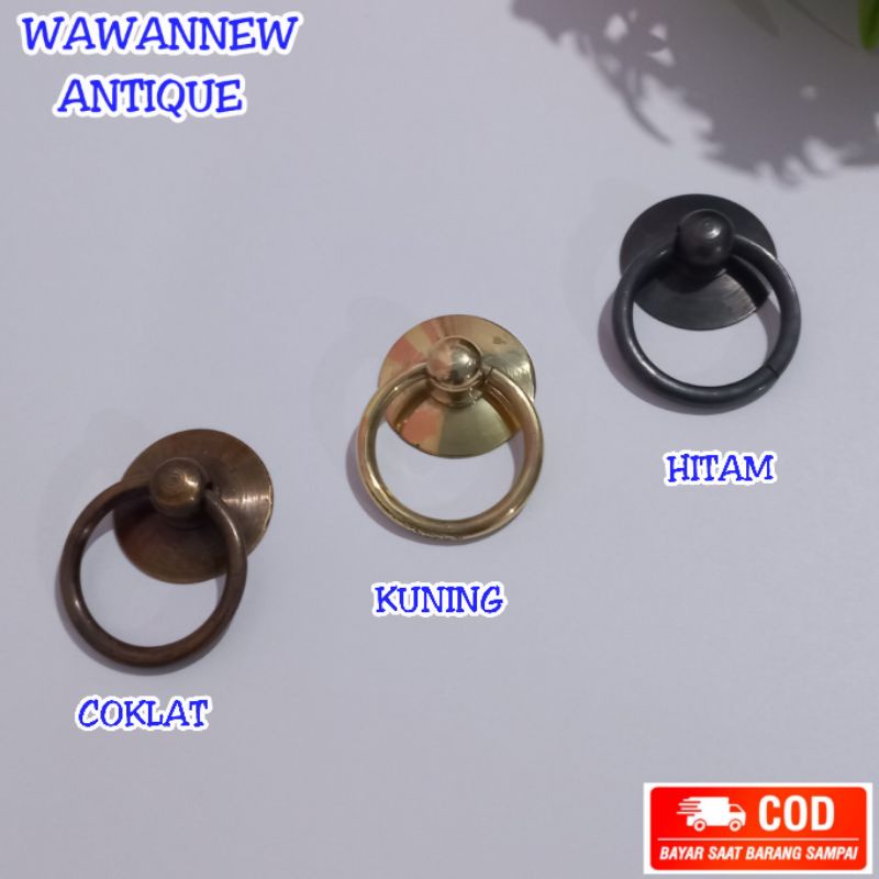 Handle / Tarikan Laci Lemari Jendela Pintu Rumah Kuningan Kitchen Set Antik 3cm