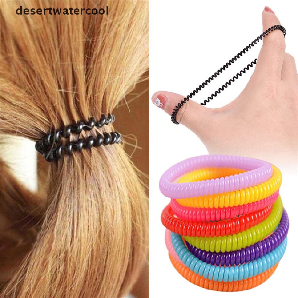 Deid Hot 10Pcs Wanita Gadis Rambut Band Ikat Tali Cincin Elastis Hairband Ponytail Holder Martijn