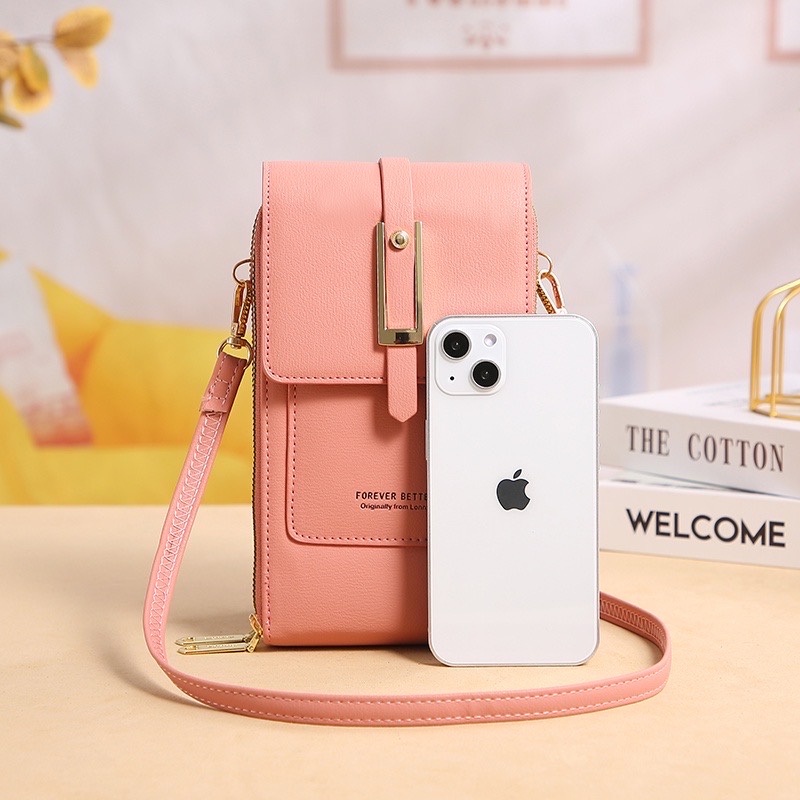 PROMO COD 7.7 - TAS SELEMPANG KULIT WANITA TOUCHSCREEN TAS HP CEWEK LAYAR SENTUH 9066