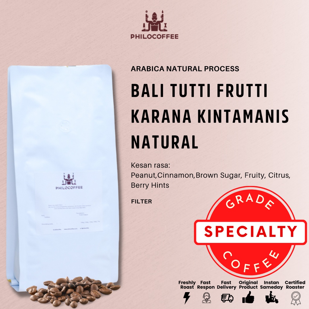 

Biji Kopi Arabika Bali Tutti Frutti Karana Kintamanis Natural 50gr