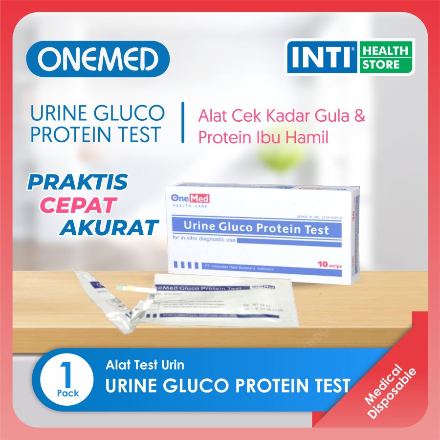 ONEMED | Glucotest + Protein Urine | Alat Cek Tes Kencing Gula Darah