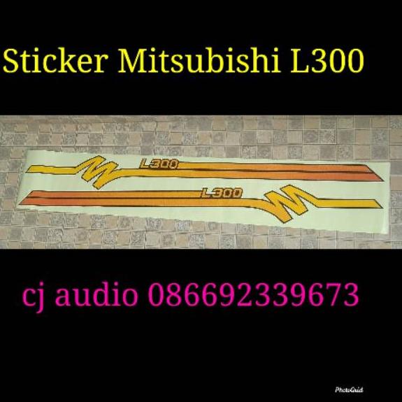 Kualitas Dijamin Sticker stiker Mobil tulisan MITSUBISHI L 300 L300 pick up Bak ✤vkd❁