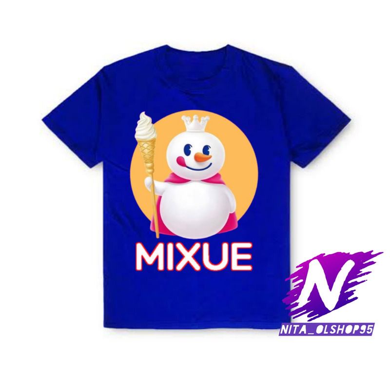 kaos mixue baju anak eskrim mixue