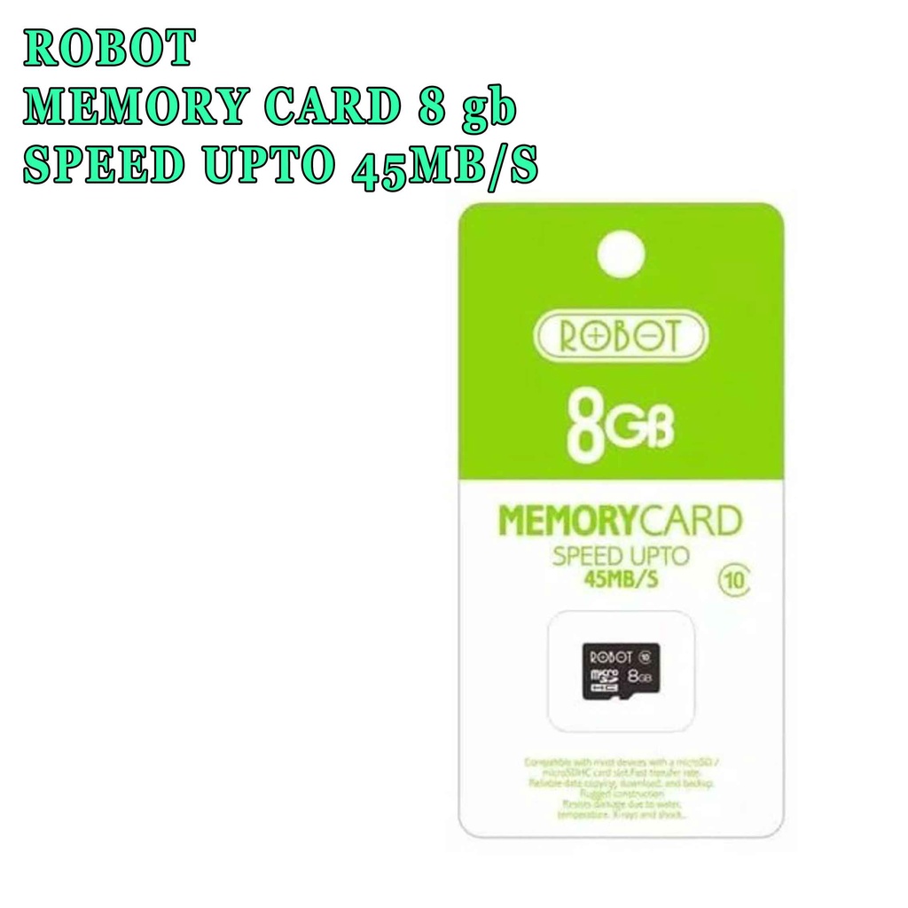 Memory Card 8gb* Robot* Speed Upto 45m*s