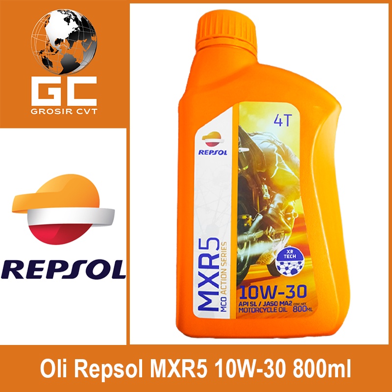 Repsol Oli Mesin MXR5 10W-30 API SL/JASO MA2 800ml