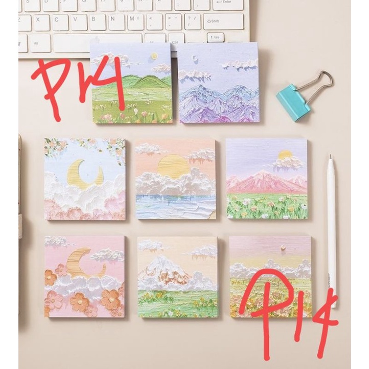 

Memo Tempel Aesthetic Sticky Notes Motif Alam Indah / Note Beauty